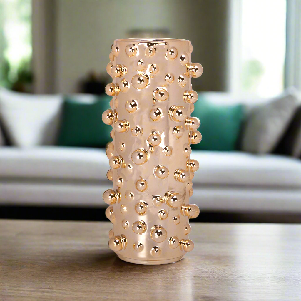 Tavianna Gloss and Metallic Ceramic Vase