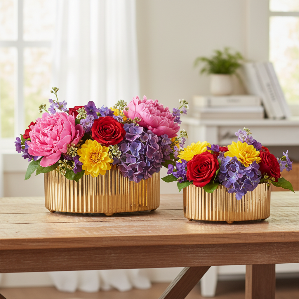 Lavi Oval Ceramic Vase Set (Set of 2)