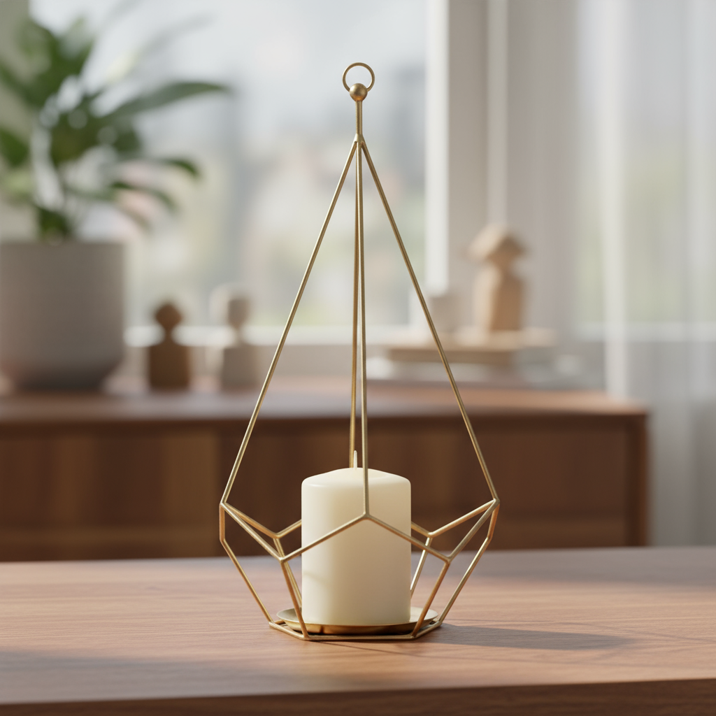 July Metal Octagon Candle Holder