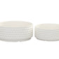 Ceramic Round Bowl Matte Finish White-6.50"H