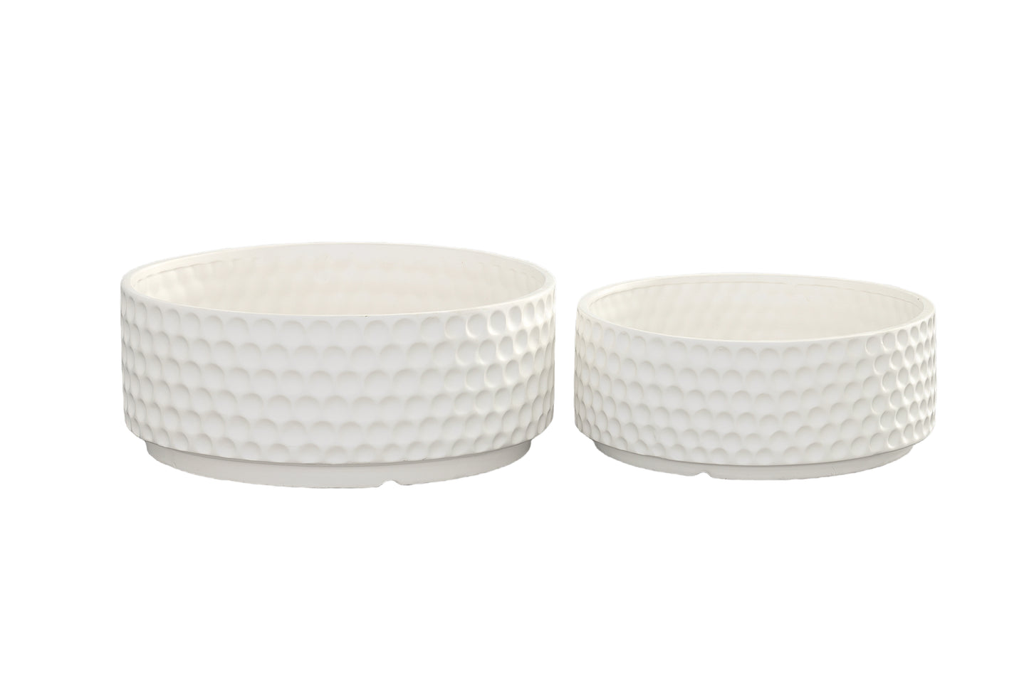 Ceramic Round Bowl Matte Finish White-6.50"H