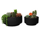 Lynn Ribbed Pedestal Planters (Set of 2)