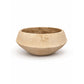 Small beige ceramic bowl on a white background