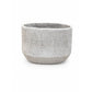 Cylindrical-Grounded Cement Flower Pot With Smooth Stone-Inspired Surface