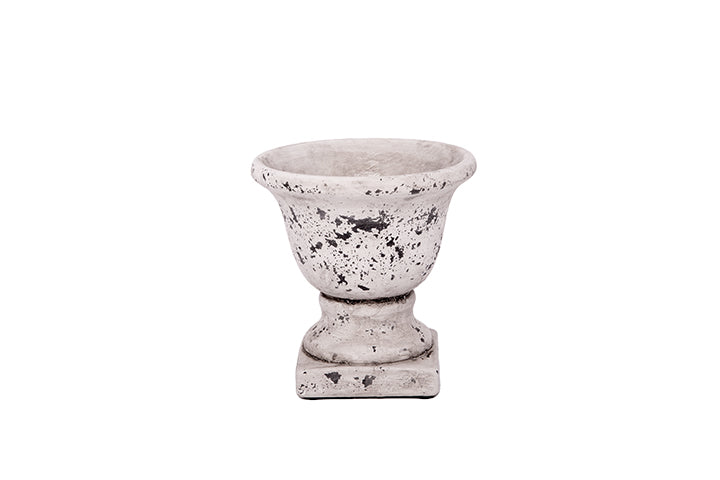 Terracotta Round Urn Distressed Cement