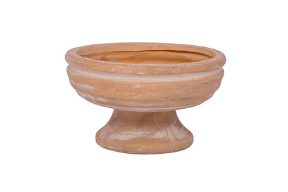 Terecotta Round Urn Finish Wash