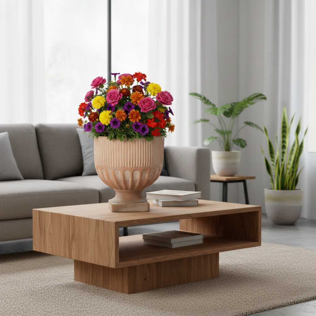 Lou Goblet-Style Pedestal Planter