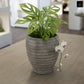 Zane Ribbed Cement Planter