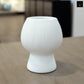 Zoryana Sculpted Stoneware Pot with Pedestal Base