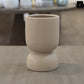 Feya Sculpted Stoneware Pot with Pedestal Base