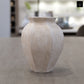 Moselle Handcrafted Faceted Bulbous Terracotta Vase