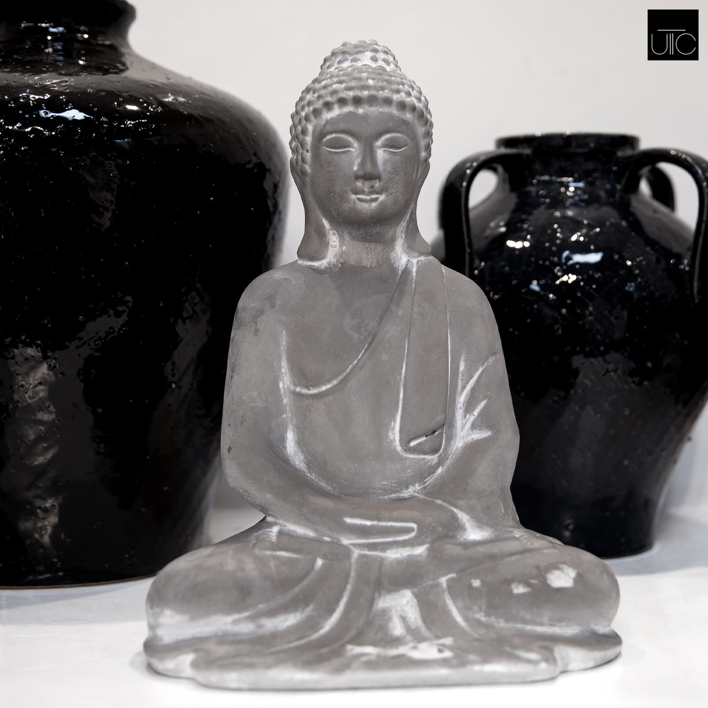 Zayden Cement Meditating Buddha Figurine