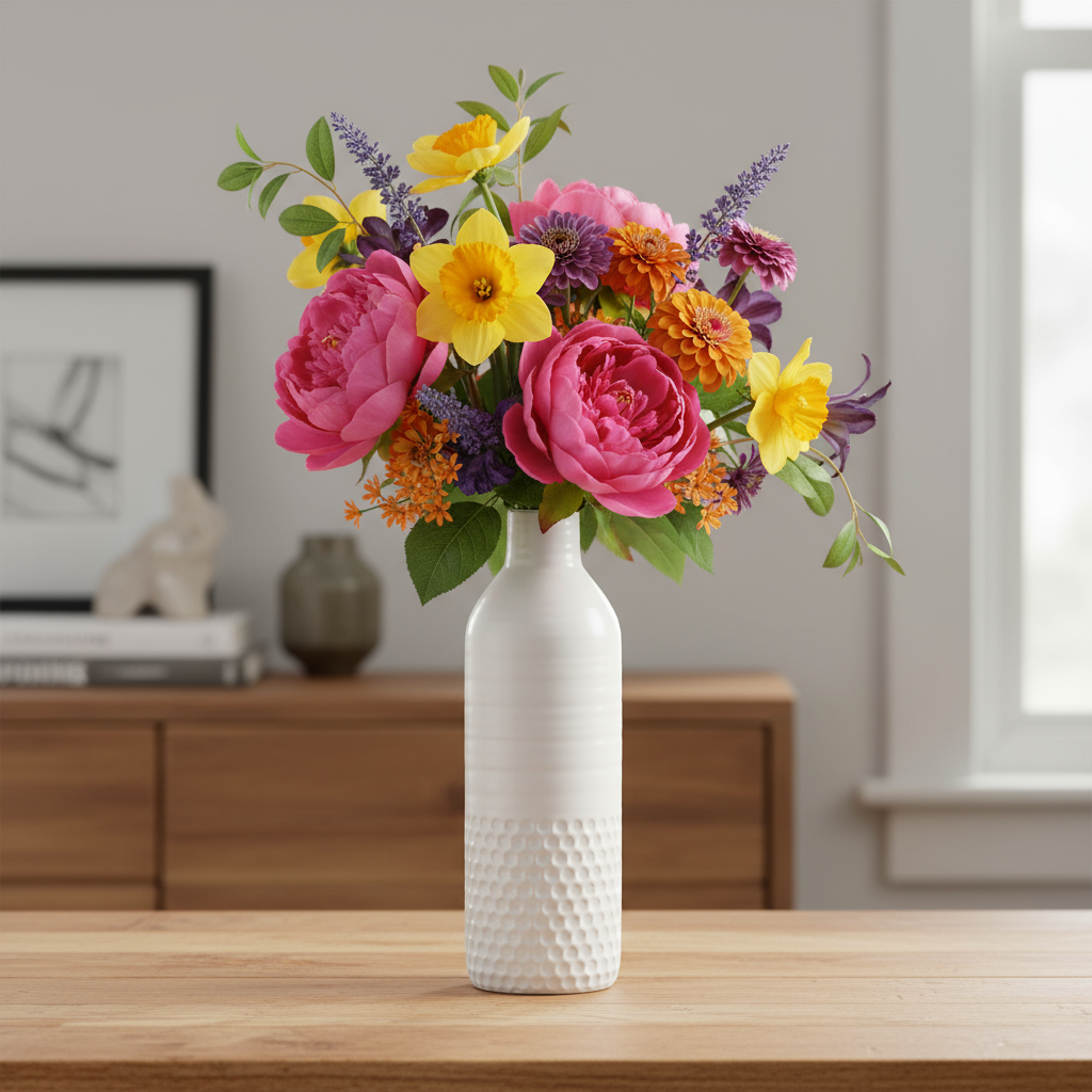 Soula Ceramic Round Bottle Vase