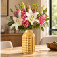 Nessa Round Bubbled Ceramic Vase