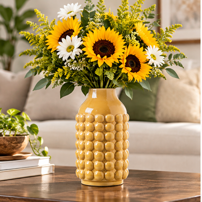 Nessa Round Bubbled Ceramic Vase