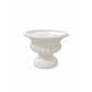 Goblet-Shaped Ceramic Flower Pot With Rope-Braid Rim and Embossed Petal Motif