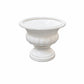 Goblet-Shaped Ceramic Flower Pot With Rope-Braid Rim and Embossed Petal Motif
