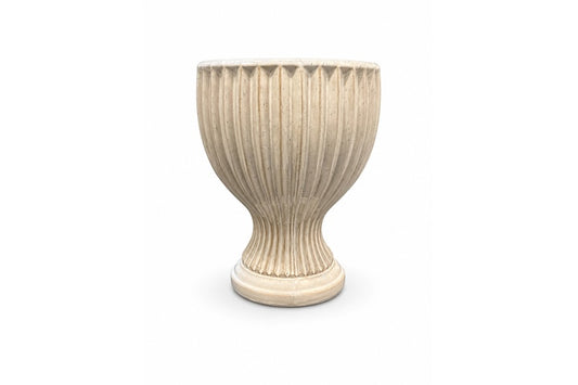 Elongated Hourglass Pedestal Ceramic Flower Pot