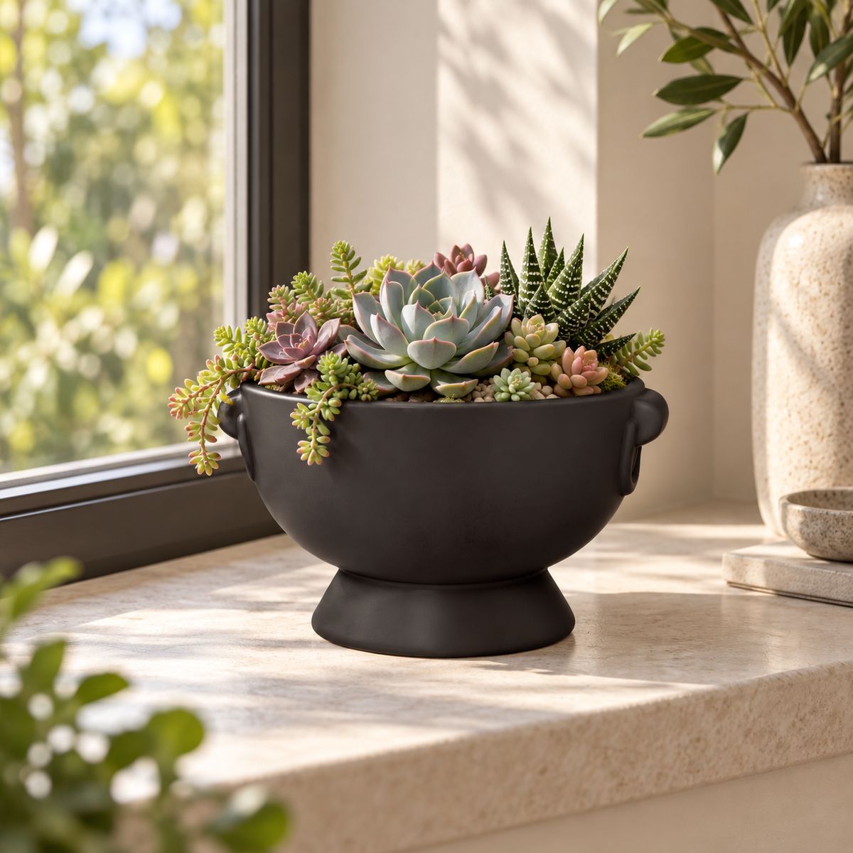 Winnie Lion Handle Ceramic Pot