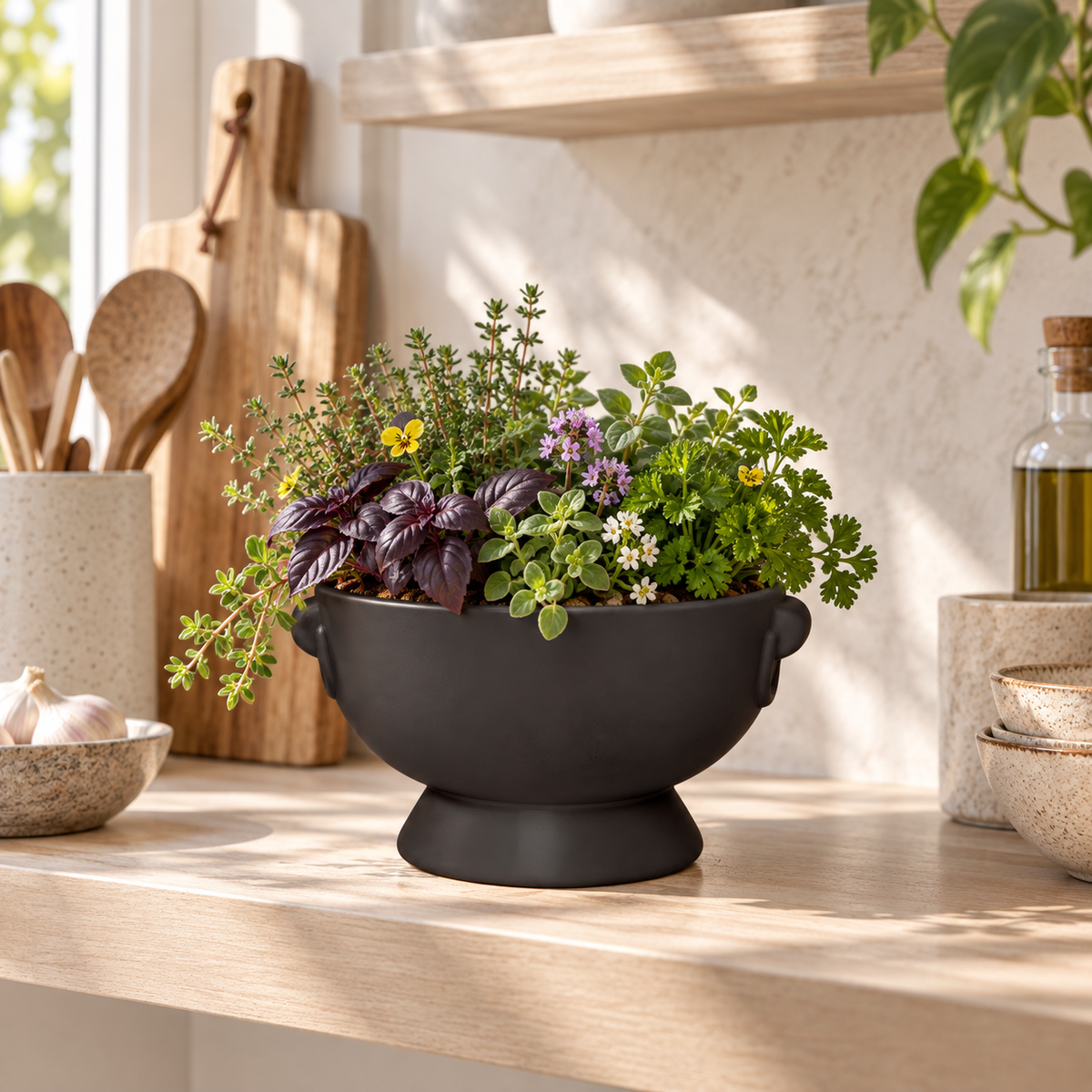 Winnie Lion Handle Ceramic Pot