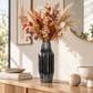 Valea Round Chrome Finish Ceramic Vase