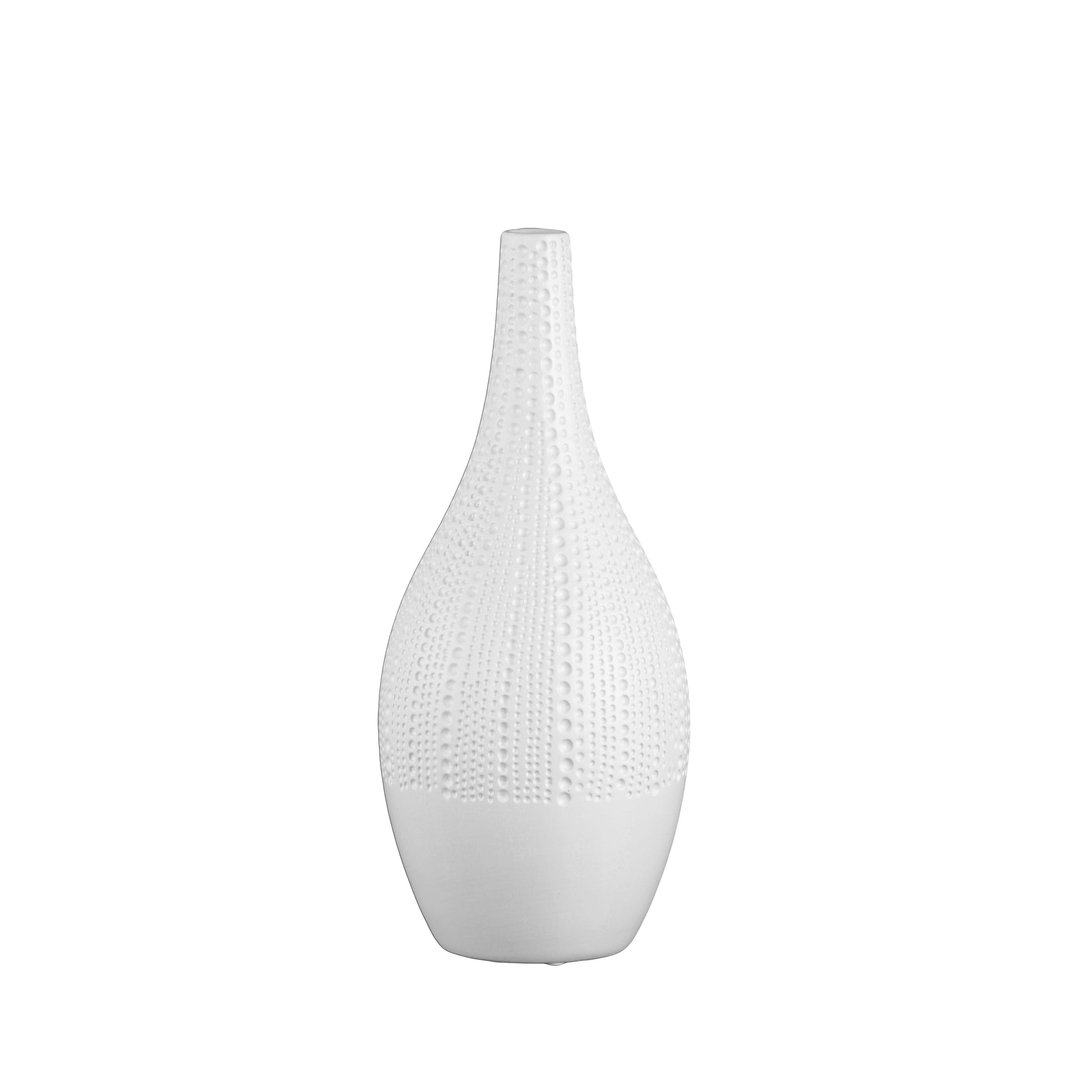 White textured vase on a white background
