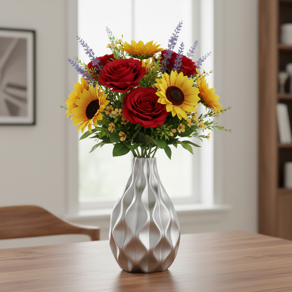 Chana Bellied Wave Ceramic Vase
