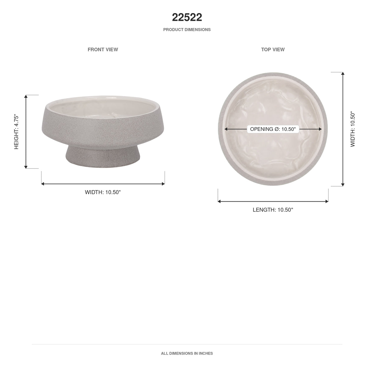 Mystique Ceramic Footed Bowl