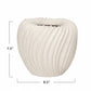 Rhett Rippled Off-White Ceramic Planter