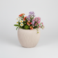 Rhett Rippled Off-White Ceramic Planter
