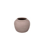 Ceramic Round Vase Body Vase Textured Matte Finish Beige Brown