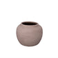 Ceramic Round Vase Body Vase Textured Matte Finish Beige Brown