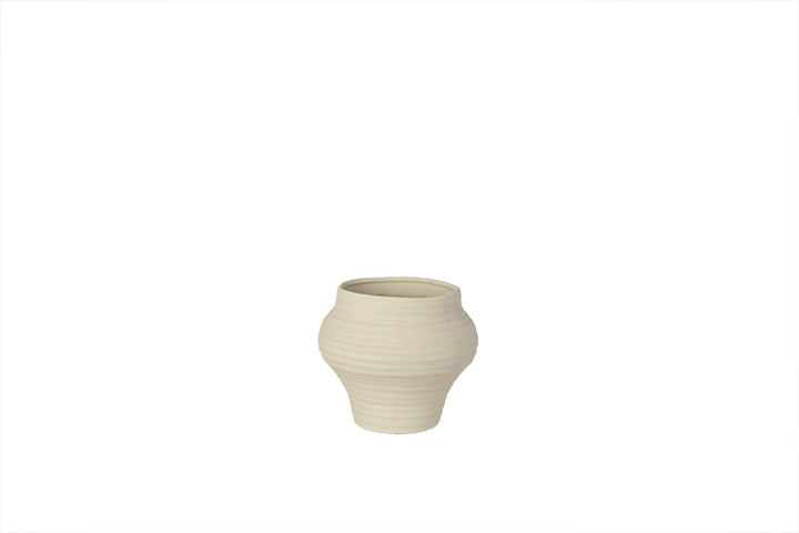 Ceramic Bulbous Vase With Flared Rim