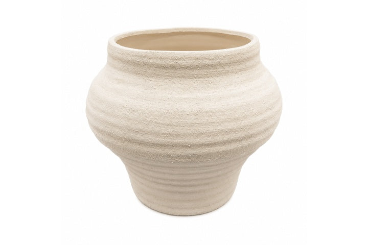 Eliza Bulbous Flared-Rim Ceramic Vase