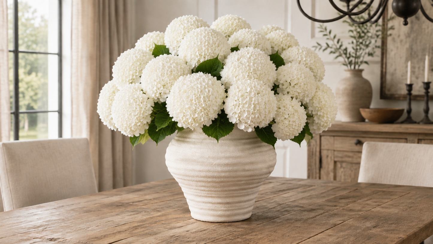 Eliza Bulbous Flared-Rim Ceramic Vase