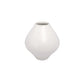 Diamond Shaped Ceramic Vase With Narrow Mouth Glossy White