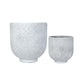 Irina Textured Cylinder Planters with Recessed Pedestal Base (Set of 2)
