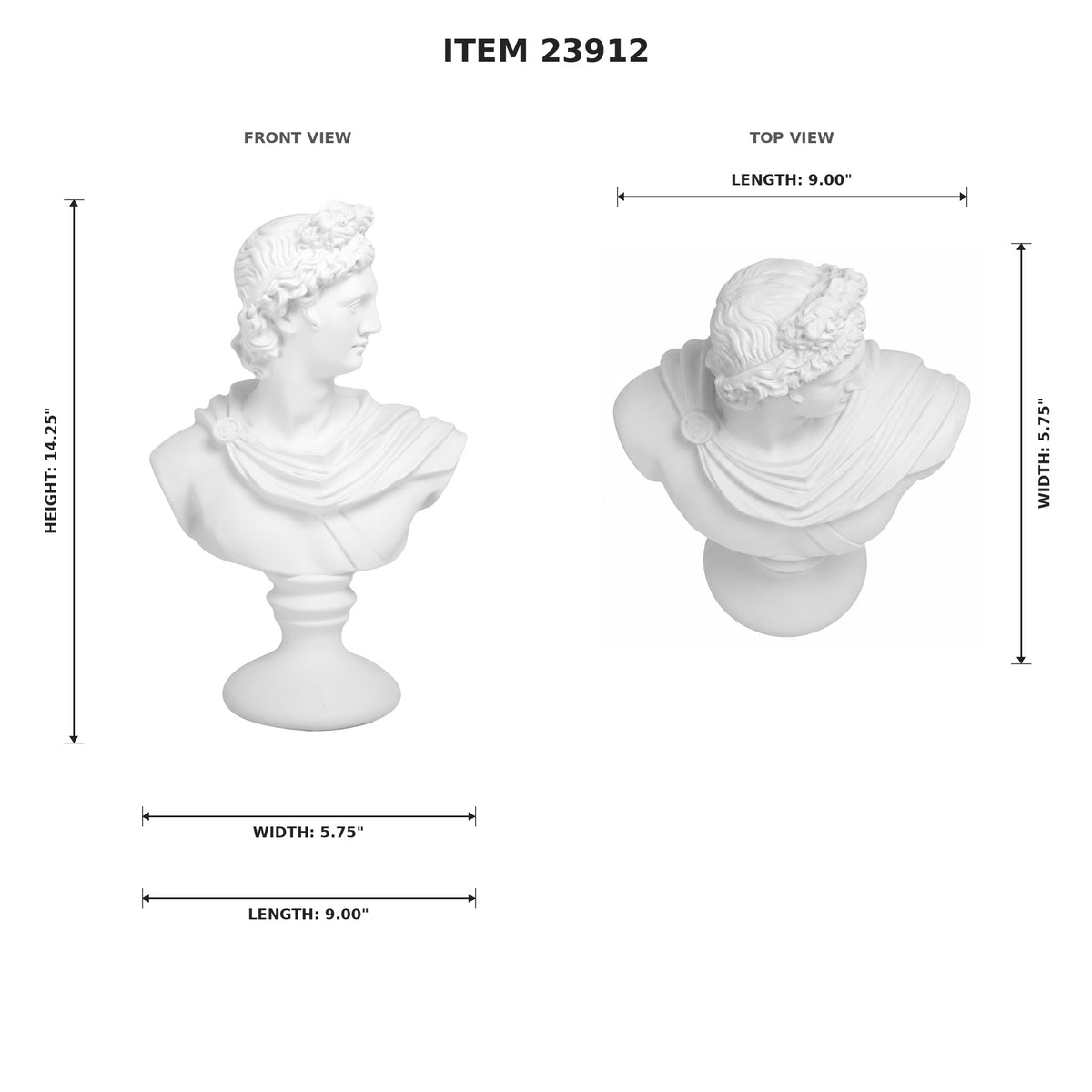 Simone Resin Lady Head Sculpture