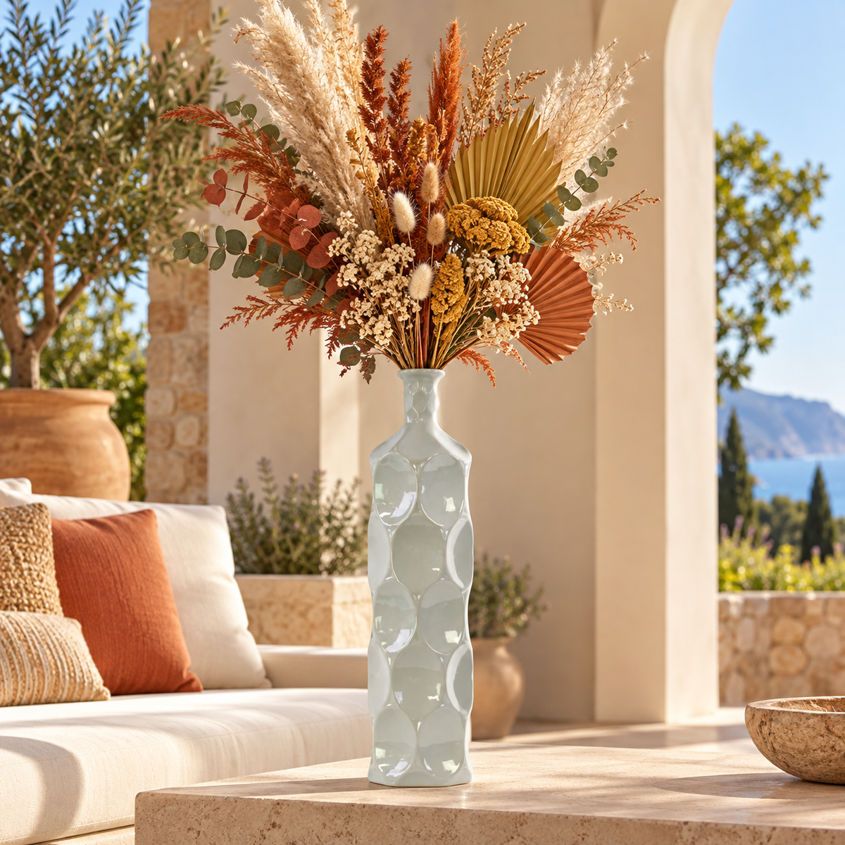 Dotty Ceramic Bottle Vases