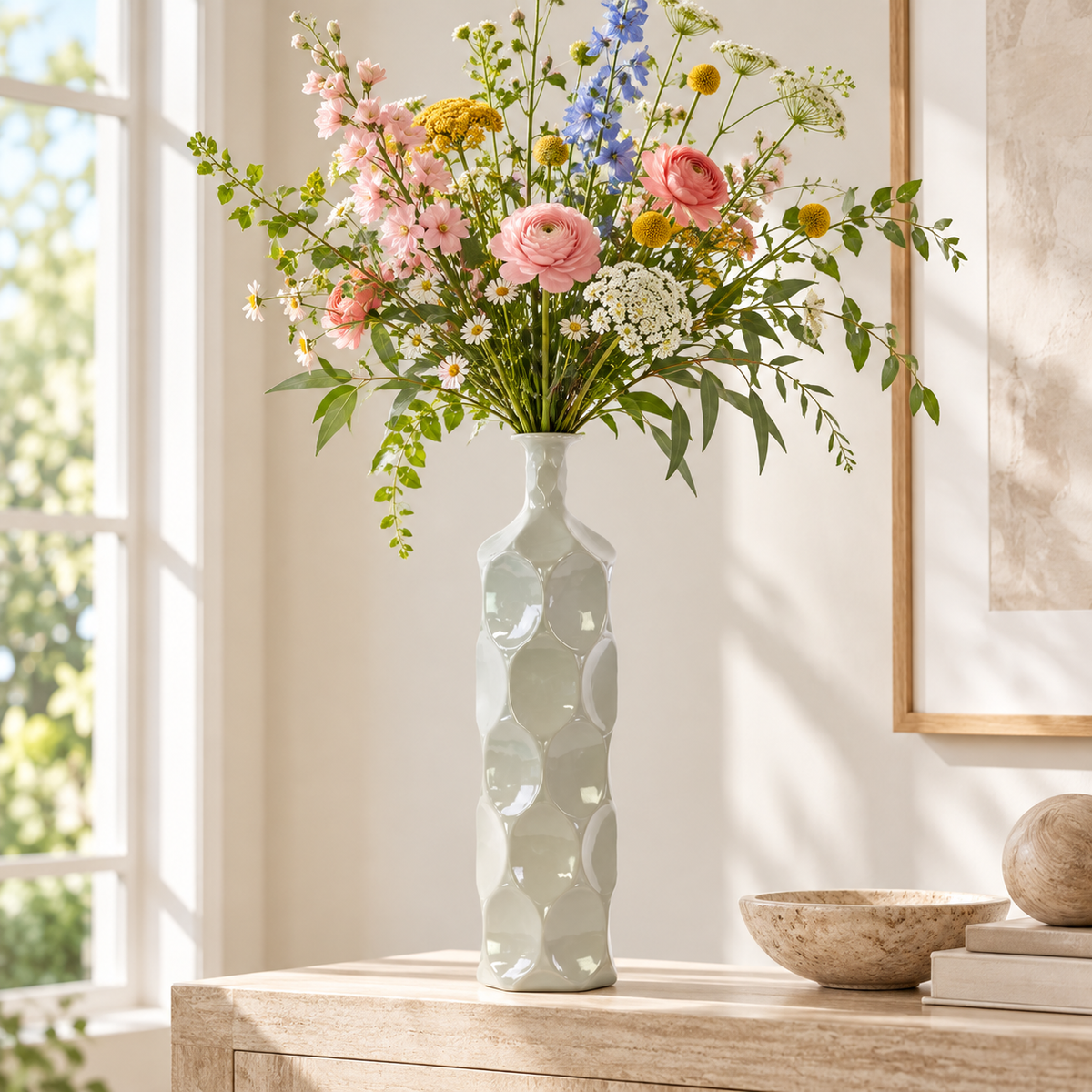 Dotty Ceramic Bottle Vases