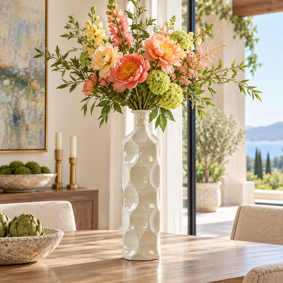 Dotty Ceramic Bottle Vases