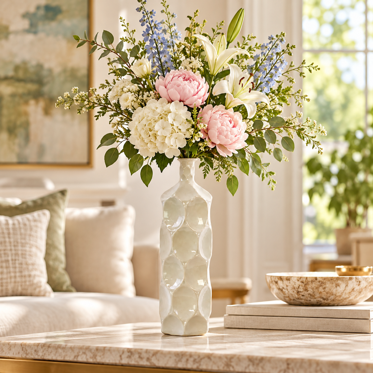 Dotty Ceramic Bottle Vases