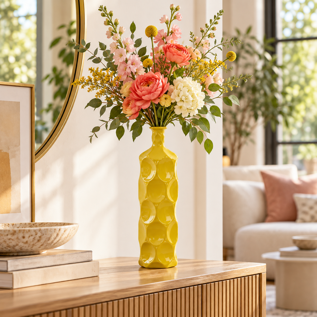 Dotty Ceramic Bottle Vases