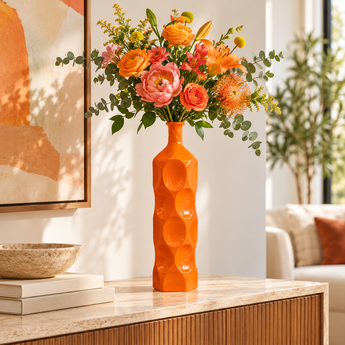 Dotty Ceramic Bottle Vases