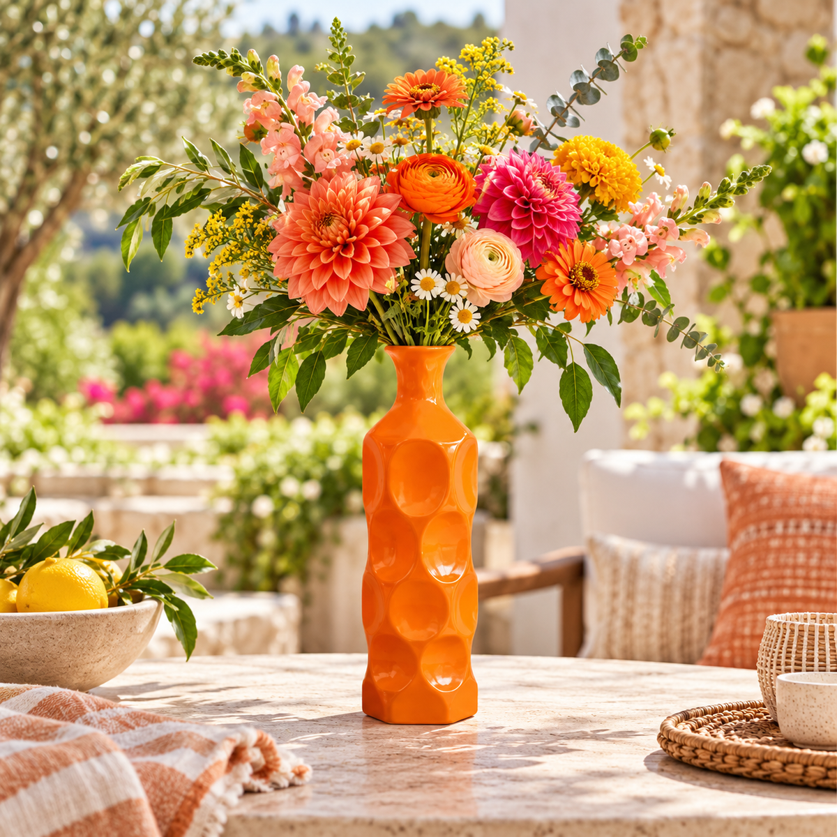 Dotty Ceramic Bottle Vases