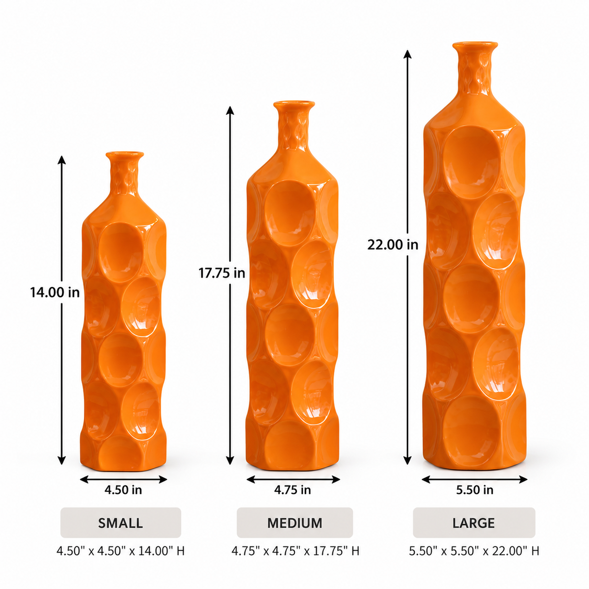 Dotty Ceramic Bottle Vases