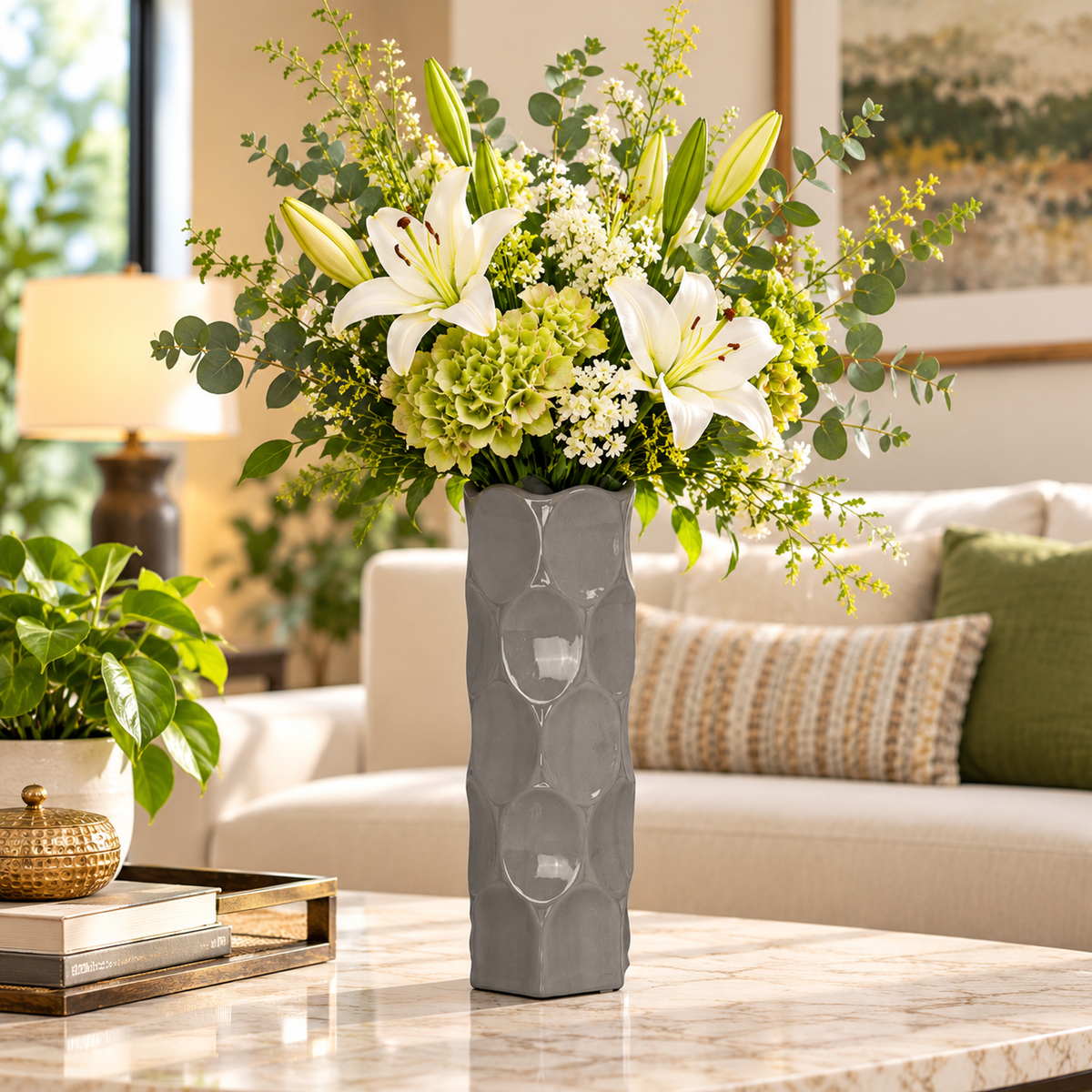 Jaselle Dimpled Ceramic Vase