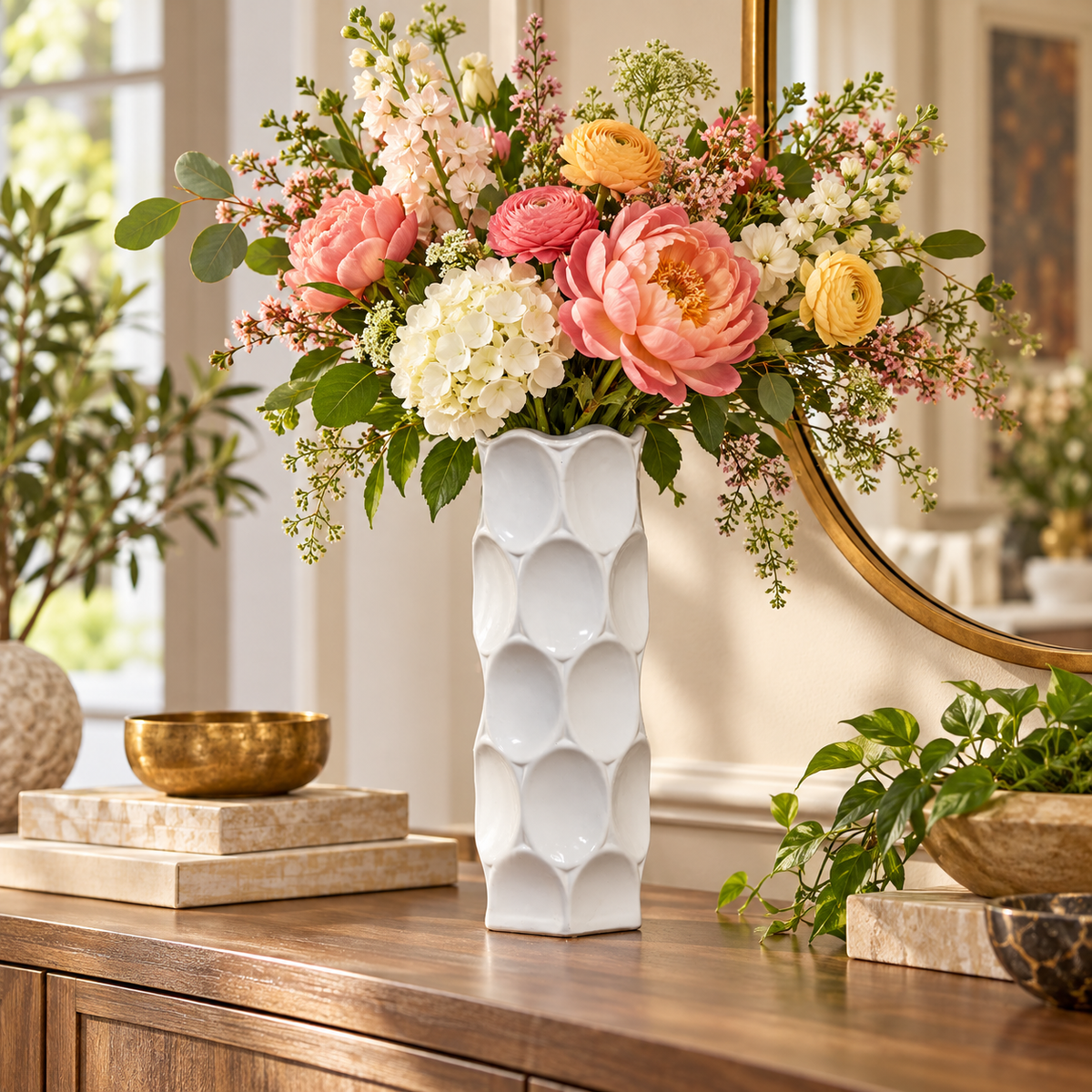 Jaselle Dimpled Ceramic Vase