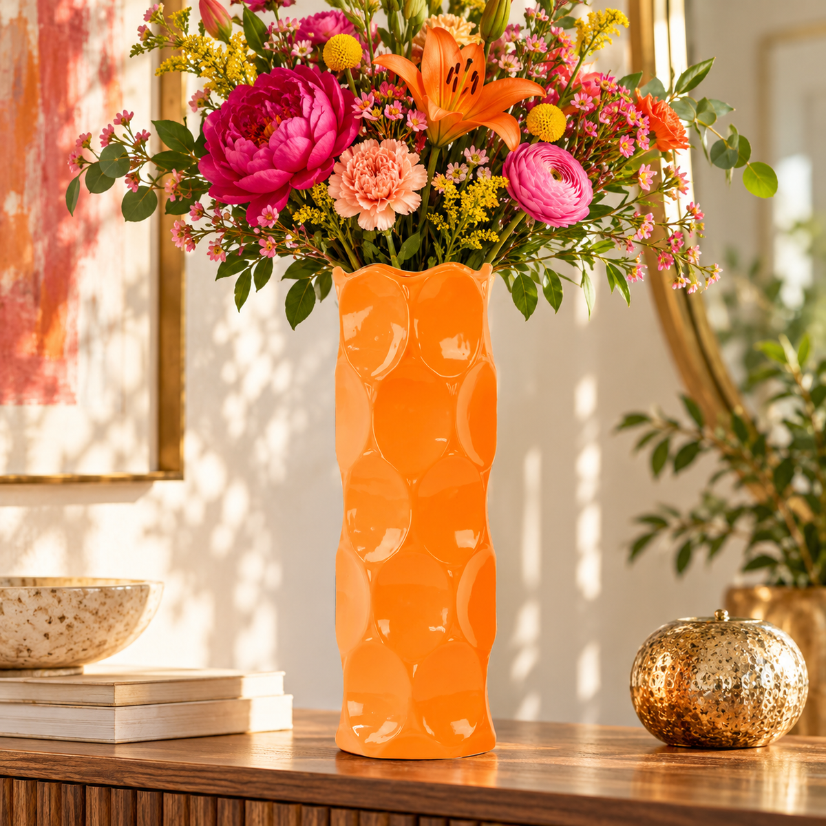 Jaselle Dimpled Ceramic Vase