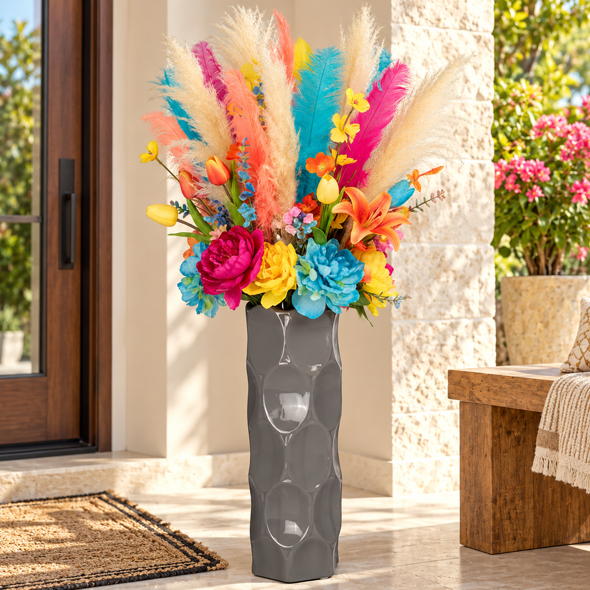 Jaselle Dimpled Ceramic Vase